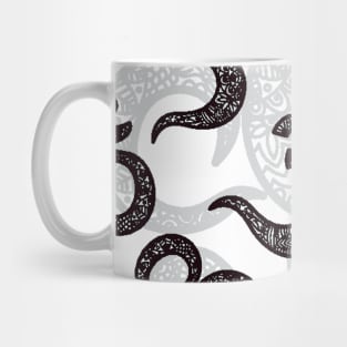 Om Aum Black and White Mug